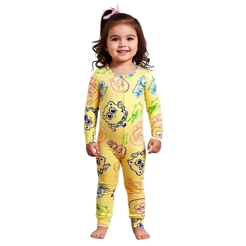 Bluey and SpongeBob SquarePants Baby Pajamas Bundle 2 Pack Sleepers 18MOS NWT - Picture 2 of 7